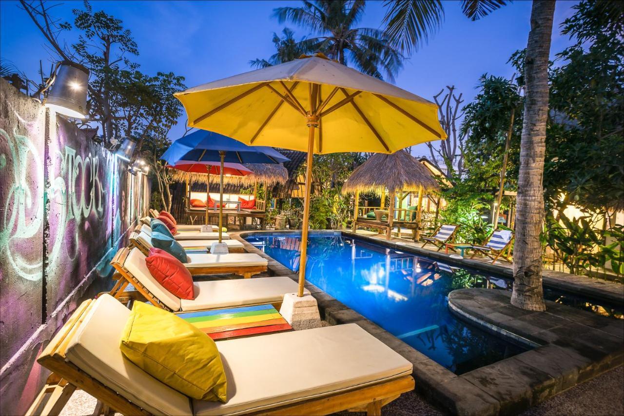 Woodstock Gili - Garden And Bungalows Hotel Gili Trawangan Luaran gambar