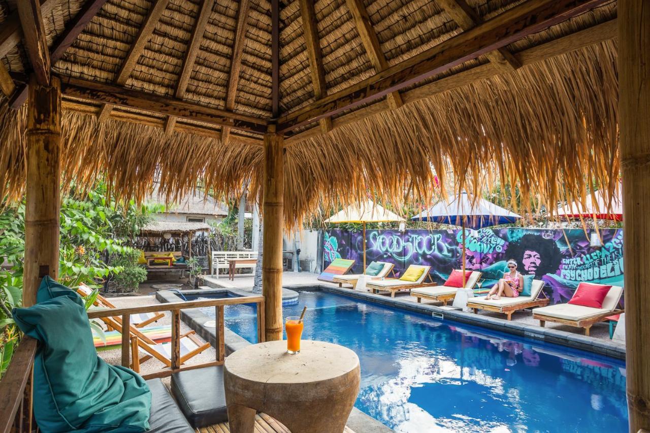 Woodstock Gili - Garden And Bungalows Hotel Gili Trawangan Luaran gambar